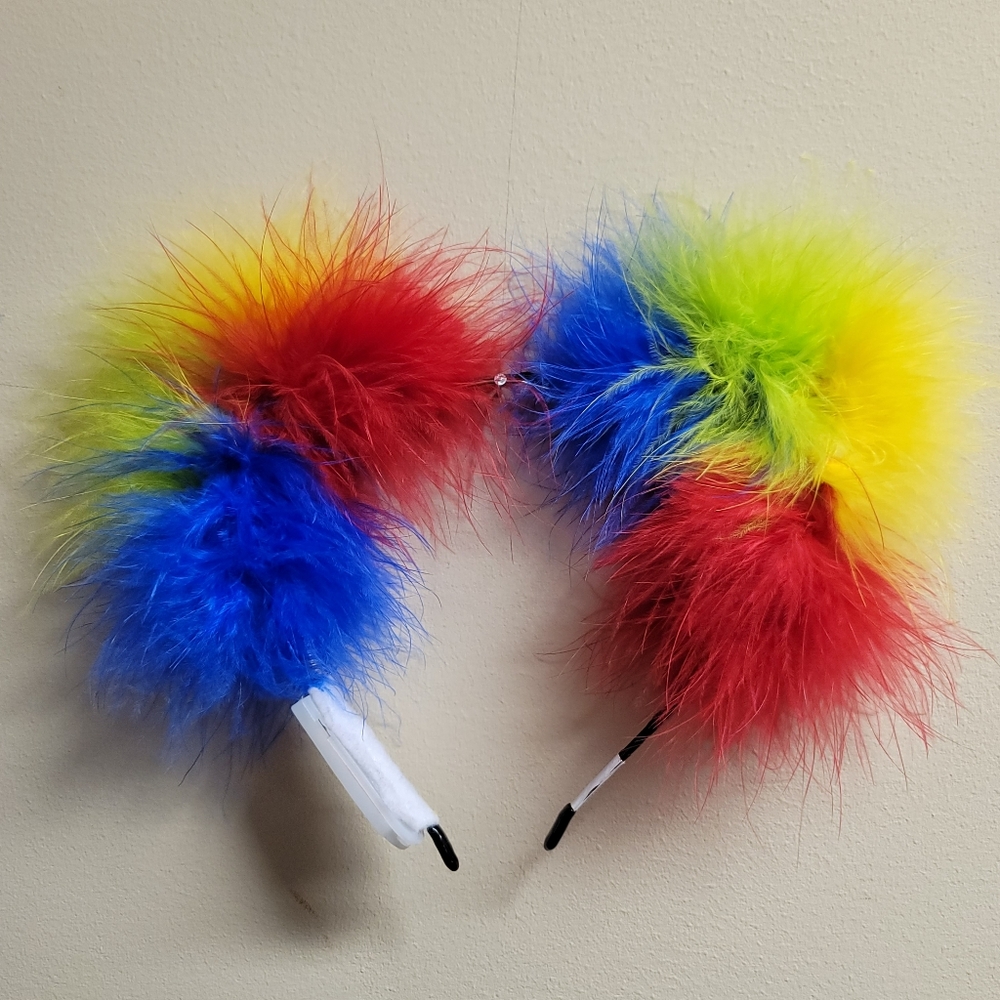 Britts Blossons One Of A Kind Fluff Kitty Ears Rave Festival Edc - Picture 3 of 5